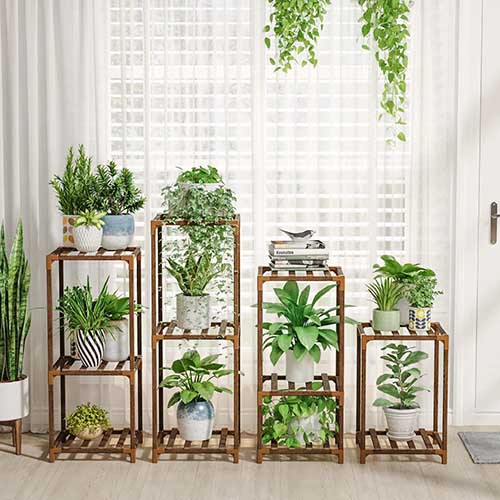 Bamworld Plant-06 Plant Stand, a versatile addition to your collection of plant shelves