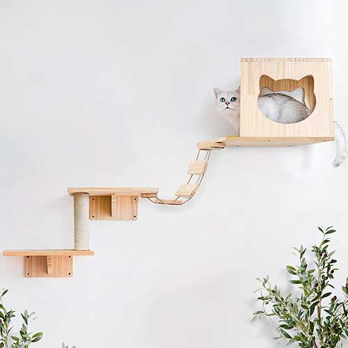 Yehnna Cat Wall Shelves, an epitome of the best cat shelves available
