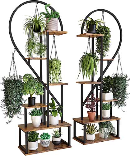 POTEY 6 Tier Metal Plant Stand, a magnificent tiered plant display shelf